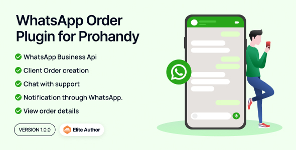 WhatsApp Order Plugin for Prohandy – On-Demand Handyman & Home Service Provider Marketplace
