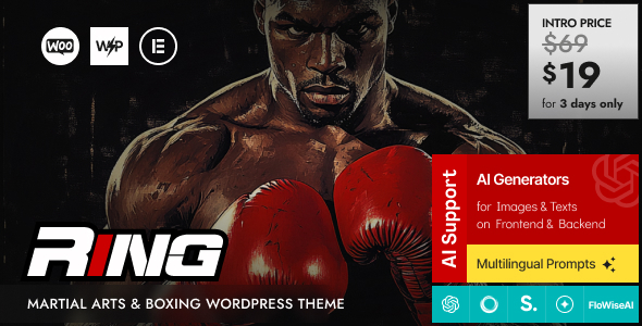 Ring – Martial Arts & Boxing WordPress Theme