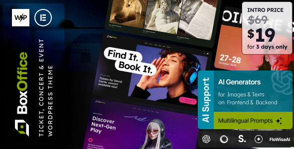 BoxOffice – Ticket, Concert & Event WordPress Theme