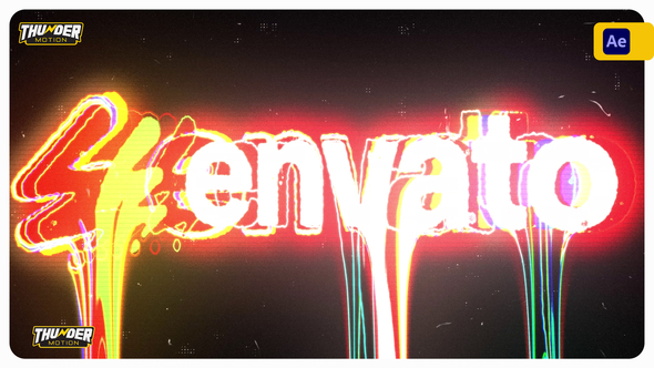 Neon Drip Logo Reveal Logo Stings template preview