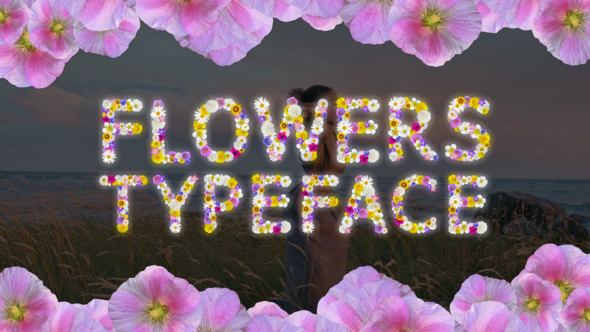Field Flowers Typeface and Transition Elements template preview