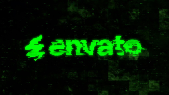 Glitch Logo Text Logo Stings template preview