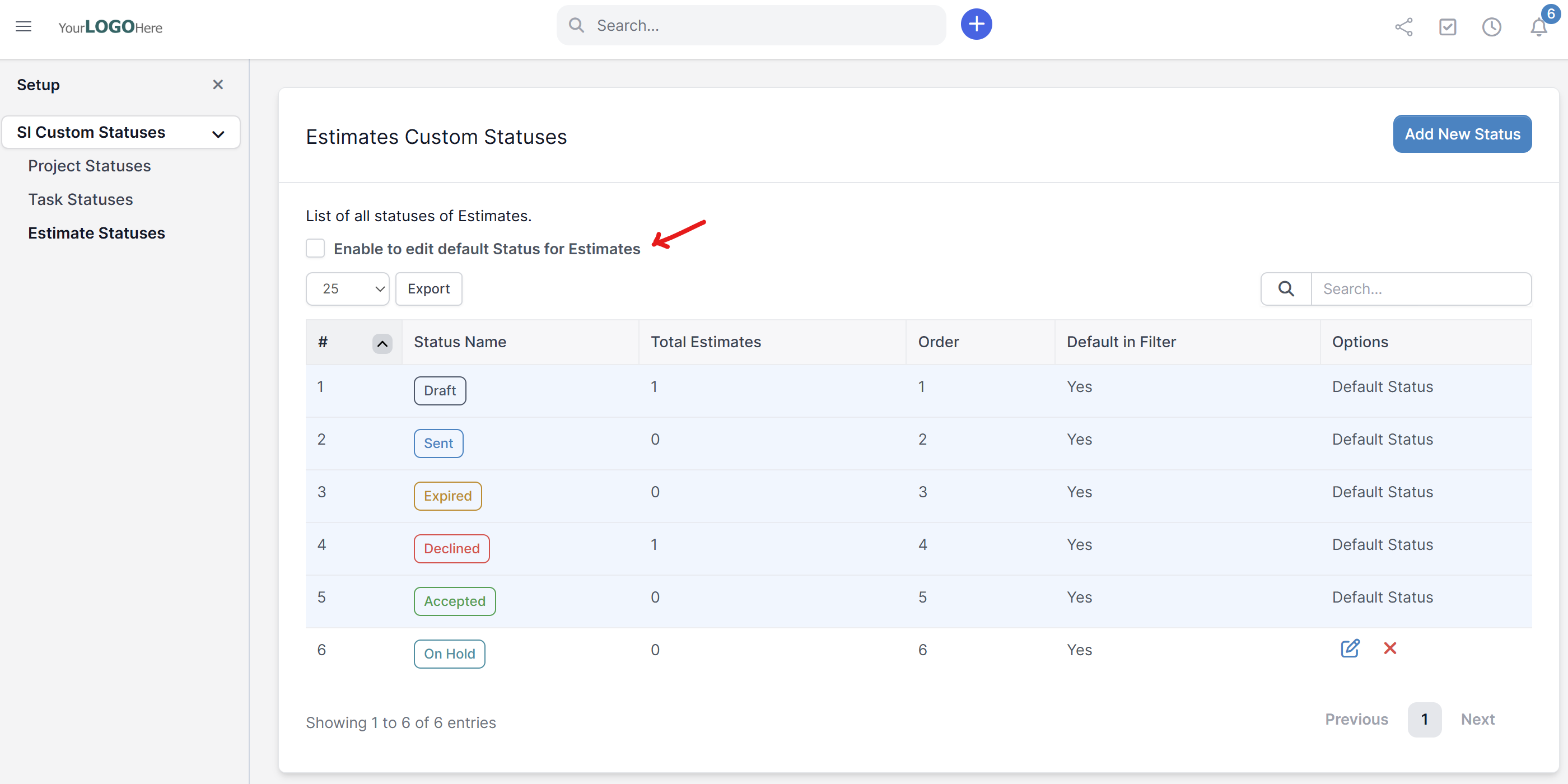 Add-on Statuses Module for Perfex CRM