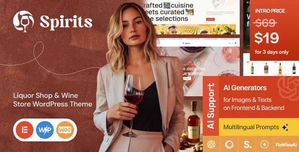 Spirits – Liquor Shop & Wine Store WordPress Theme