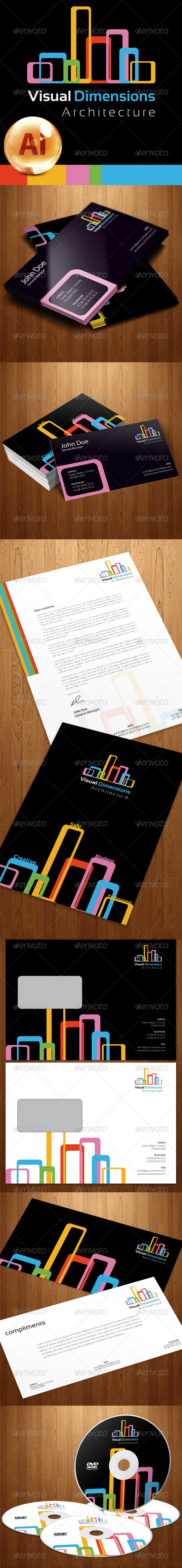 Visual Dimensions Corporate Identity - Stationery Print Templates