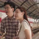 Young asian man and  woman traveler with backpack in the railway, Backpack - VideoHive Item for Sale
