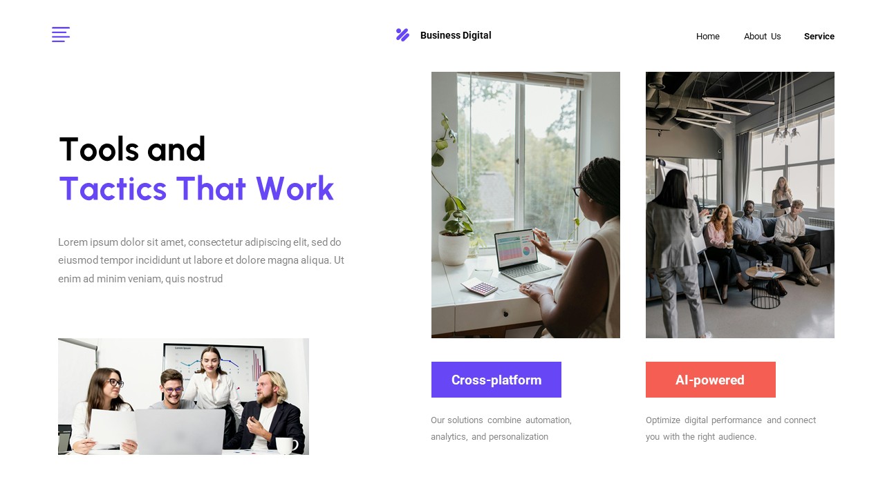 Digital Marketing Google Slide Template, Presentation Templates ...