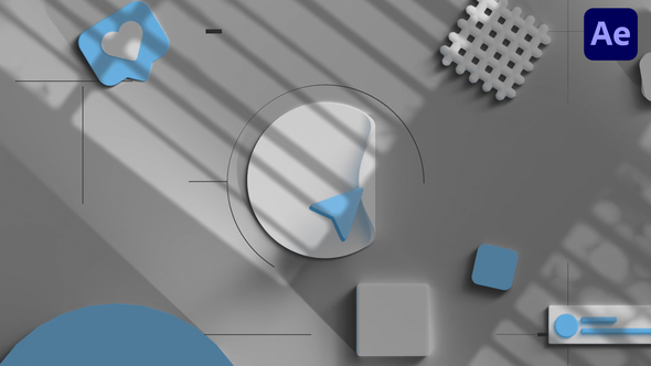 Clean 3D Brand Intro Openers template preview