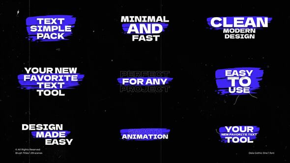 Brush Titles  AE Titles template preview