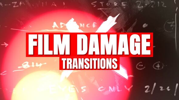 Film Damage Transitions Elements template preview