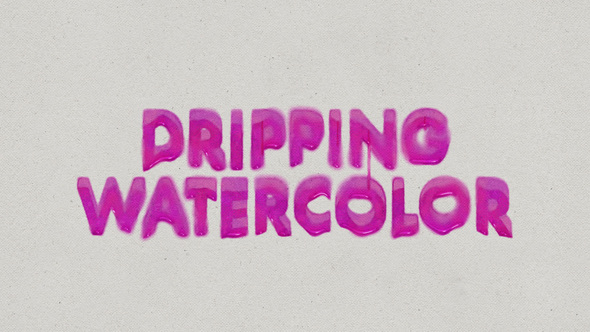 Dripping Watercolor Titles Titles template preview