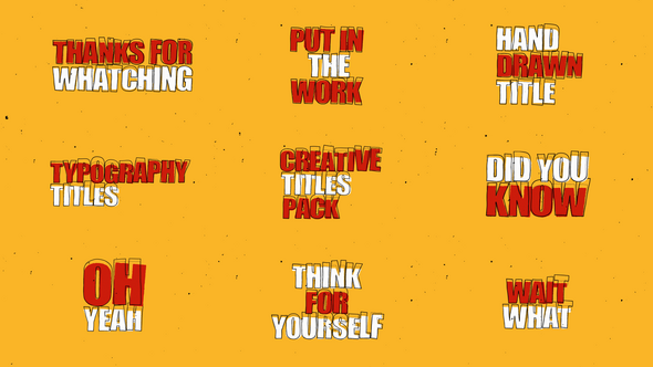 Hand Drawn Titles | AE Titles template preview