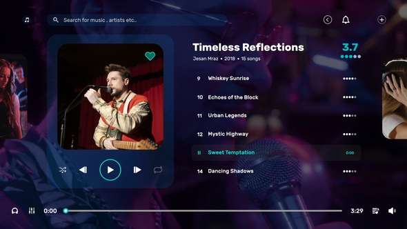 Music Players with Playlist Elements template preview