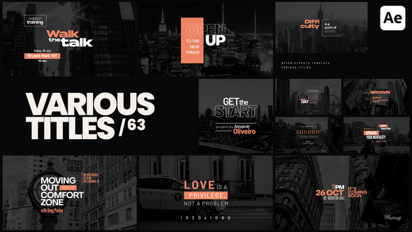Various Titles 63 Titles template preview