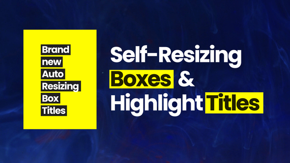 Self-Resizing Box & Highlight Titles Titles template preview