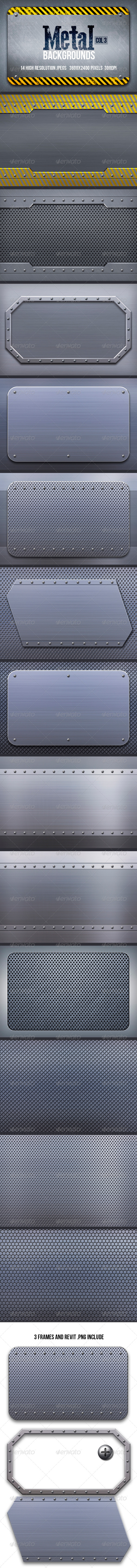 Metal Backgrounds Col3 - Backgrounds Graphics