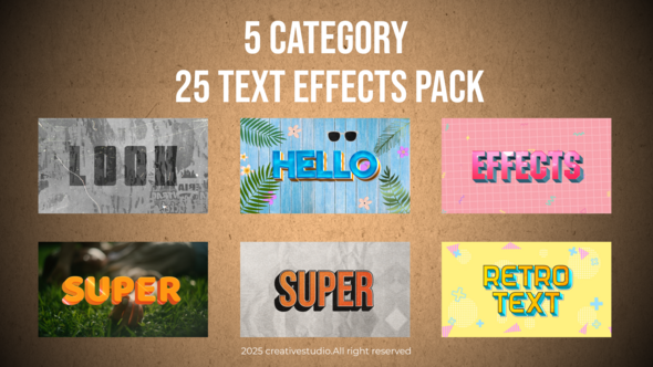 Text FX Bundle – Titles Distortions & Kinetic Text Effects in 4K Titles template preview