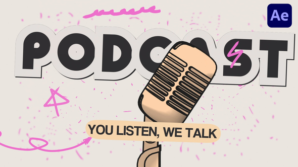 Bold Outline Podcast Opener Openers template preview