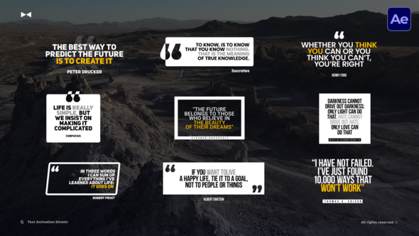 Quotes Animation Text  AE Titles template preview