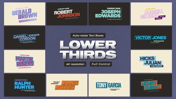 Lower Thirds Titles template preview