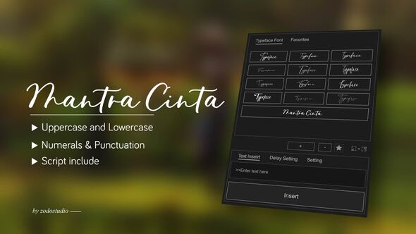 Animated Typeface - Mantra Cinta Titles template preview