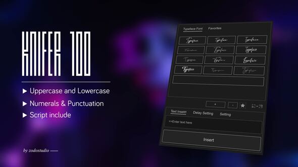 Animated Typeface - Knifer 100 Titles template preview
