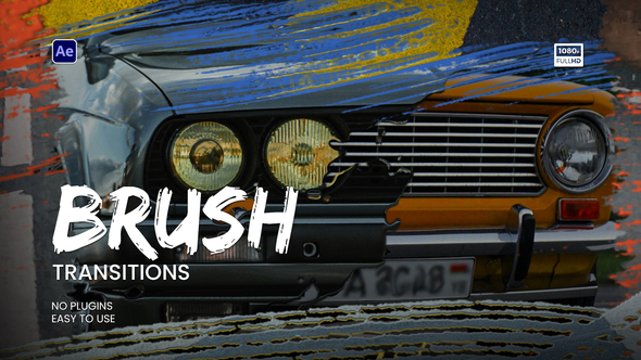 Brush Transitions Elements template preview