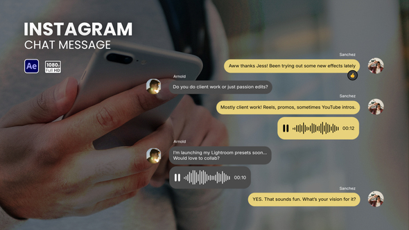 Instagram Chat Message Elements template preview