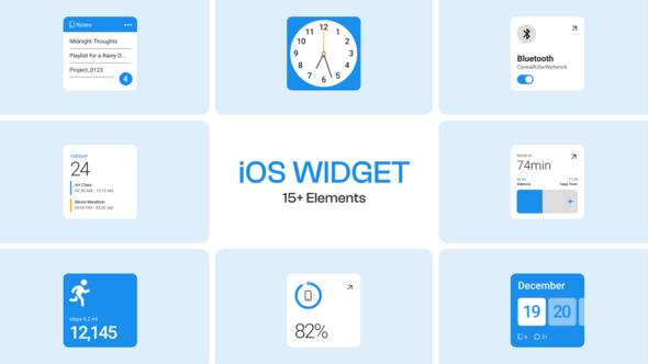 iOs Widget Infographics template preview