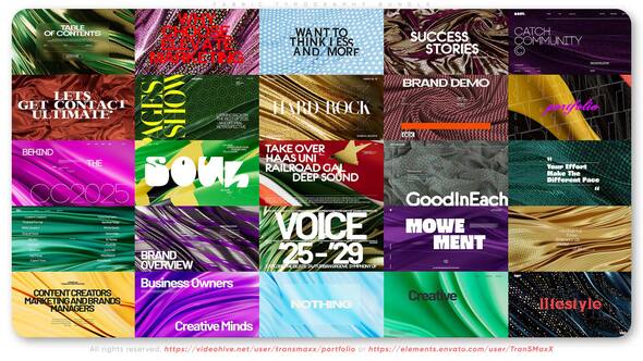 Fabric Typography Bundle Titles template preview