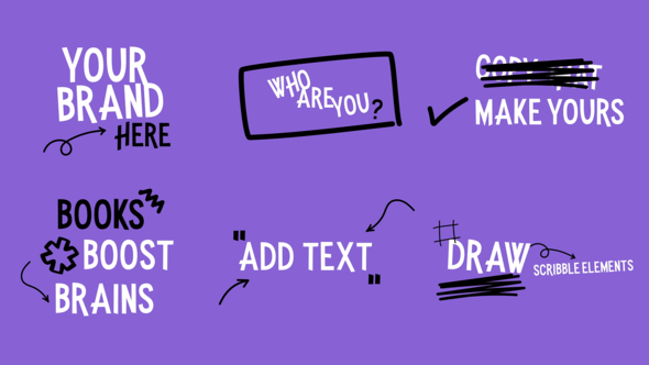 Scribble Titles | AE Openers template preview