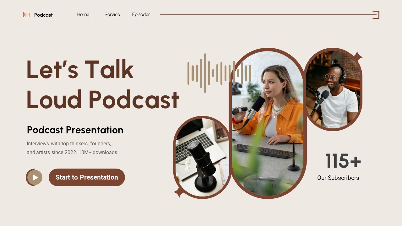 Podcast PowerPoint Template, Presentation Templates | GraphicRiver