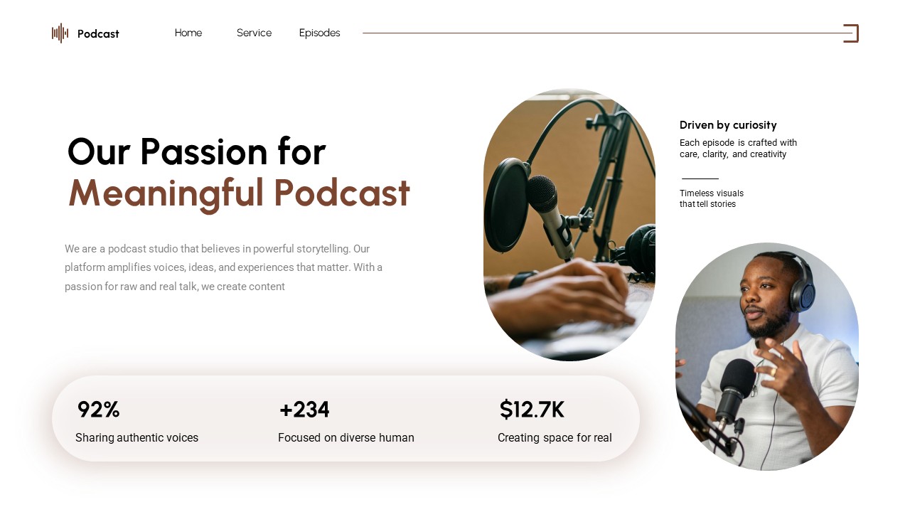 Podcast Google Slide Template, Presentation Templates | GraphicRiver