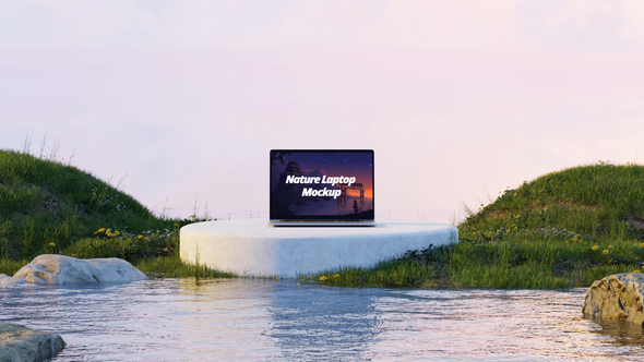 Nature Laptop Mockup Product Promo template preview