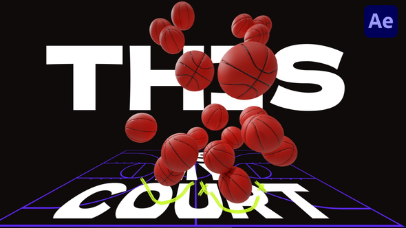 Fastbreak Basketball 3D & Scribble Intro Openers template preview