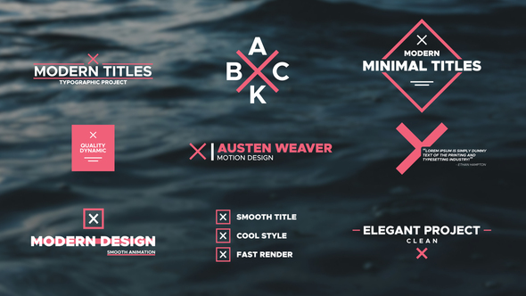 Modern Titles Titles template preview