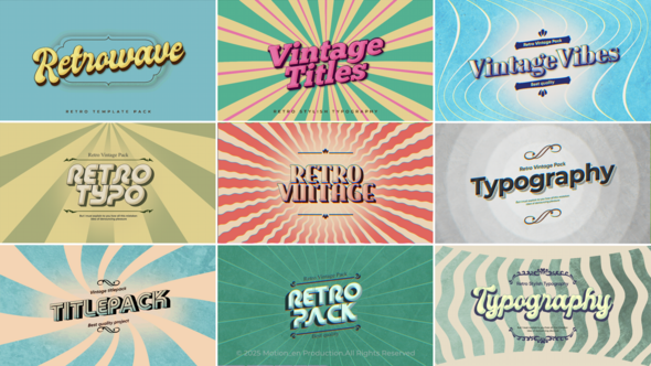 Retro Vintage Titles vol.02 Titles template preview