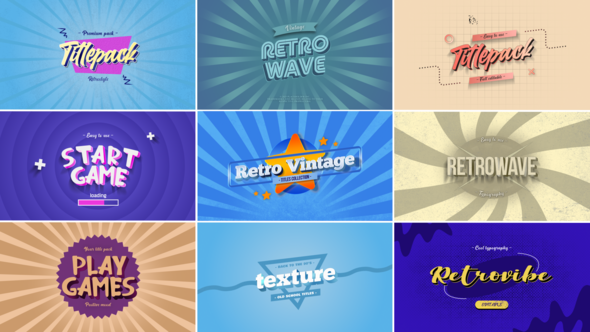 Retro Vintage Titles vol.03 Titles template preview