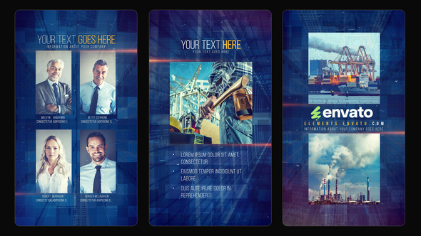 Corporate Presentation Vertical Slideshow Openers template preview