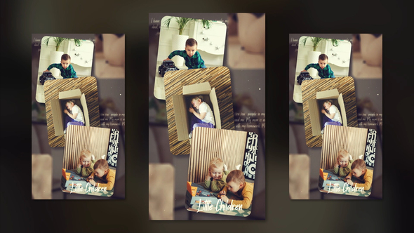 Photo Slideshow Vertical Video Displays template preview