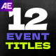 Event Titles Pack / AE - VideoHive Item for Sale