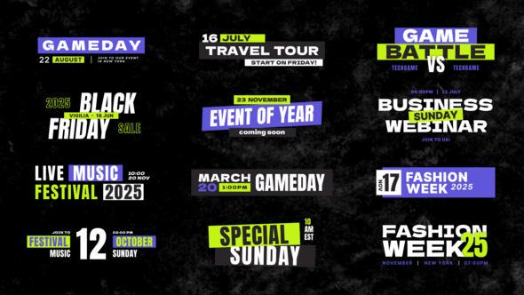 Event Titles Pack / AE Titles template preview