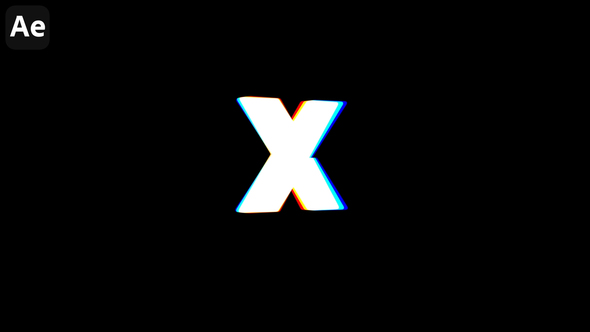 Glitch Logo Opener Logo Stings template preview