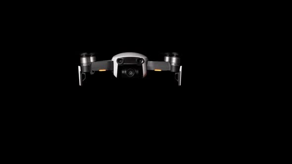 Drone Hovers in the Air on a Transparent Background or an Alpha Channel alt