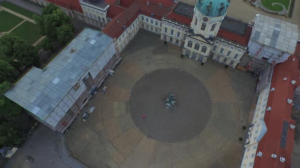 Aerial of Charlottenburg Palace's square