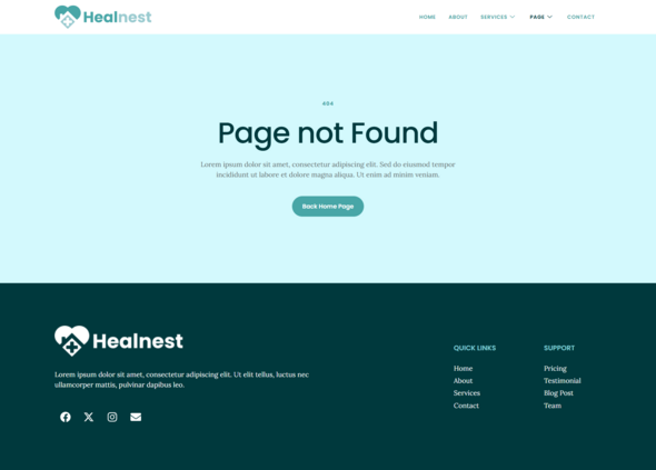 Healnest - Home Care Services Elementor Template Kit