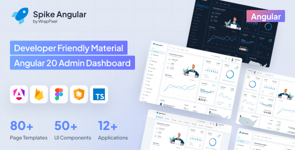 Spike - Angular 20 Admin Dashboard Template Latest Version | Themeperk