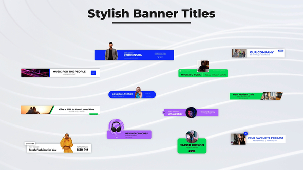 Stylish Banner Titles Elements template preview
