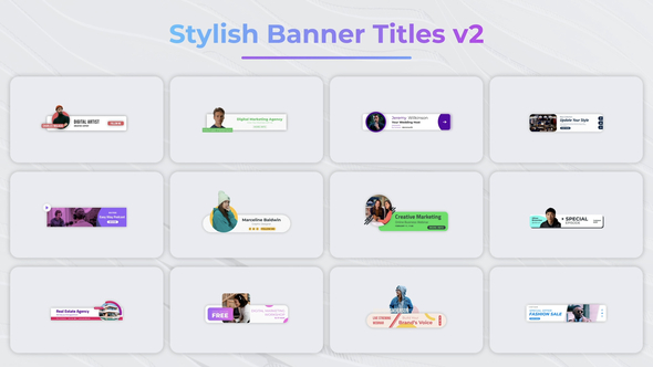 Stylish Banner Titles v2 Elements template preview