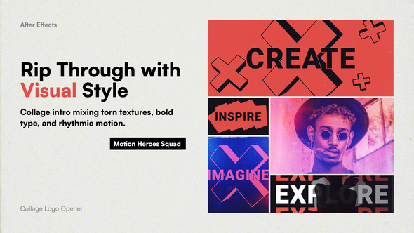 Collage Logo Opener Logo Stings template preview